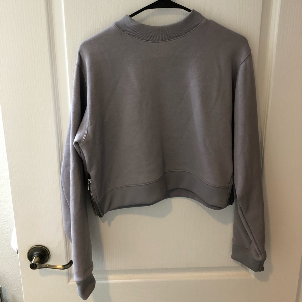 Acne Studios purple/grey hoodie. Zipper details